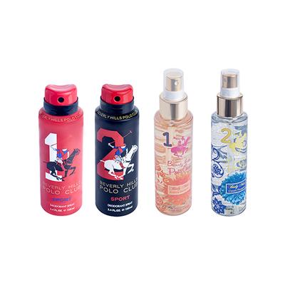 Beverly Hills Polo Club Unisex Perfume Gift Set - Deodorant (2 X 100ml) + Body Mist (2 X 100ml) 1's - Deodorants/Roll-Ons