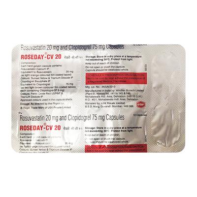 ROSEDAY CV 20 Capsule 10's - Blood Clot-Ant