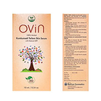Ovin 100% Herbal Skin Serum - Kumkumadi Tailam 10 ml - Face Serum