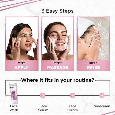 Streax Skin Youthful Shine Face wash cleanser 4% Aquaxyl & Retinol serum complex 100 ml - Scrubs & Exfoliants