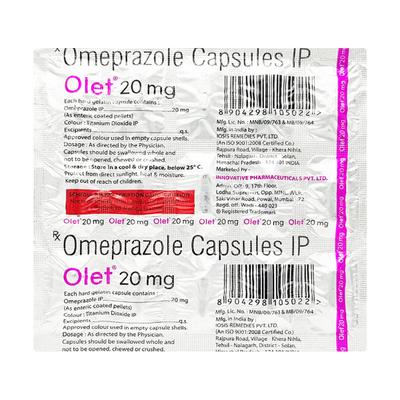 OLET 20 Capsule 15's - Ulcer/Reflux/Flatulence-Aaa