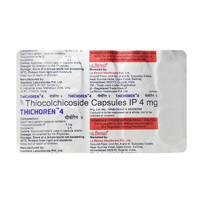 Thichoren 4mg Capsule 10'S - Muscle Cramps/Spasticity-Mus