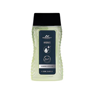 Nordest Paris Hydrate Cleansing and Refreshing Shower Gel - 3 In 1 Hair Body and Face Wash 250 ml - Shower Gels & Body Wash