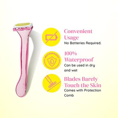 LetsShave Evior 3 Sensitive Razor 3's + Evior Whipped Shave Cream 150 gm - Women - Hair Removal Accessories