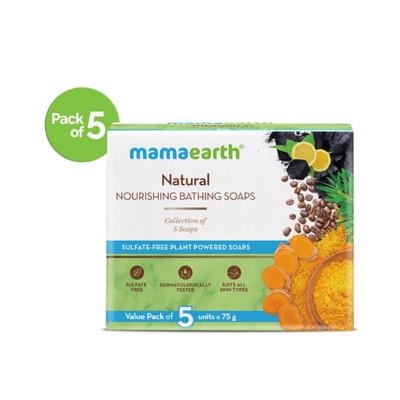 Mamaearth Natural Nourishing Bathing Soaps 75g 5's - Soaps