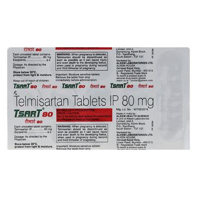 TSART 80mg Tablet 15's - Hypertension-Ang