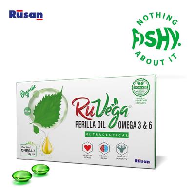 Ruvega Perilla Oil Omega 3 & 6 Capsules 10's - Omega Fish Oil Fatty Acids