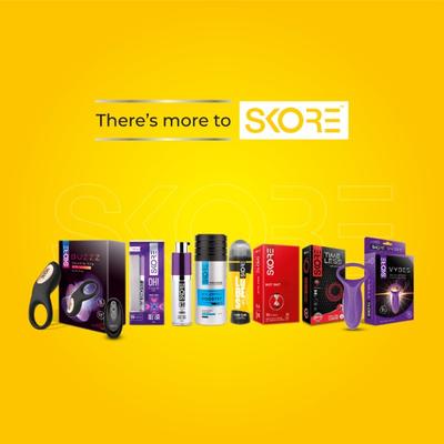 Skore 1500+ Raised Dots Condoms - Banana 3's - Plain/Flavoured Condoms
