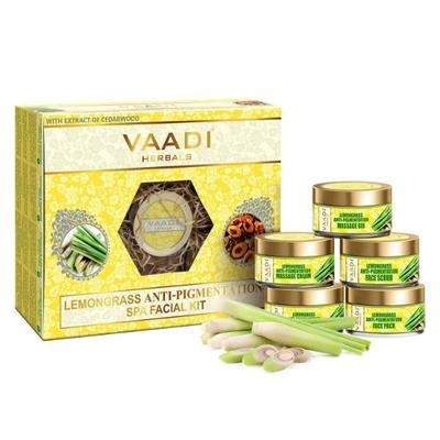 Vaadi Herbals Lemongrass Anti-Pigmentation SPA Facial Kit With Cedarwood Extract 270 gm - Facial Kits