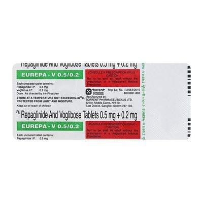 EUREPA V 0.5/0.2mg Tablet 10's - Diabetes-Ant