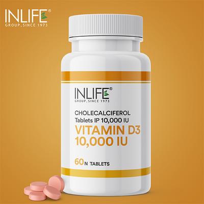 Inlife Vitamin D3 10000 IU Chewable Tablets 60's - Multi-Vitamins