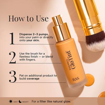 RAS Luxury Skincare Radiance Glo-Tint Serum Skin Perfector - Ebony 30 g - Foundation