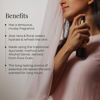 Forest Essentials Body Mist Lime Saffron and Oudh Natural and Hydrating Body Spray for Men and Women 130 ml - Body Mist/Spray