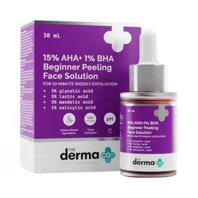 The Derma Co. 15 Percent AHAPlus1 Percent BHA Beginner Face Peeling Solution 30 ml - Bb & Cc Creams