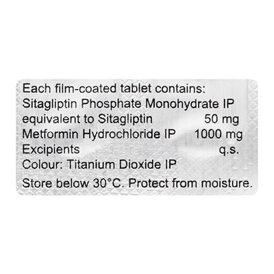 SITAGLYN M IR 50/1000 Tablet 10's - Diabetes-Ant
