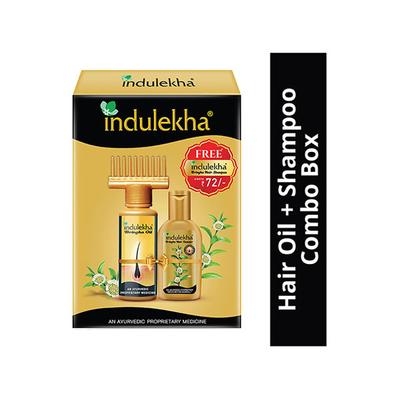 Indulekha Hairfall Control Combo Kit - Bringha Oil 100Ml + Bringha Shampoo 50Ml 2's - Hair Oils