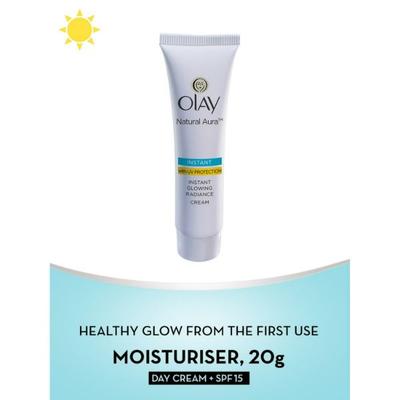 Olay Natural Aura Instant Radiance Glowing Cream with UV Protection 20gm - Face Moisturizers