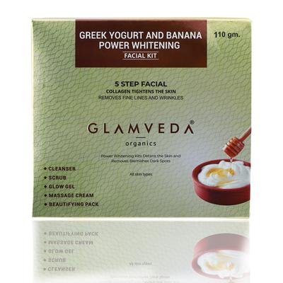 Glamveda Greek Yogurt and Banana Power Brightening Facial Kit 110 gm - Facial Kits