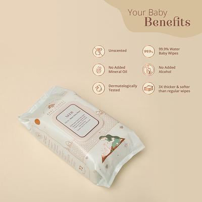 Baby Forest Neer 99.9% Water Baby Wipes 1's - Cotton Buds & Balls