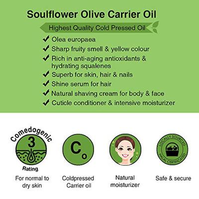 Soulflower Cold Pressed Olive Oil 120 ml - Hair Oils