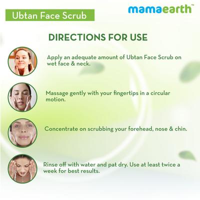 Mamaearth Face Scrub - Ubtan 100 gm - Face Scrubs