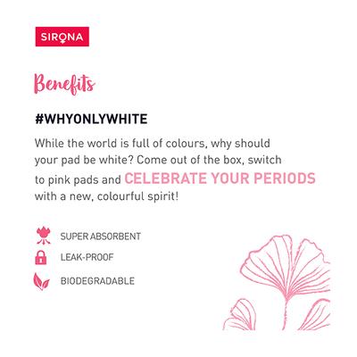 Sirona Max 100% Cottony Soft Rash Free Sanitary Pads (XL) 10's - Sanitary Napkins