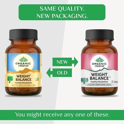 Organic India Weight Balance Veg Capsules 60's - Weight Loss