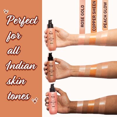 Plum BodyLovin' Body Shimmer Oil - Copper Sheen, Long-lasting shimmer, Deep moisture, Fruity Fragrance 90 ml - Massage Oils