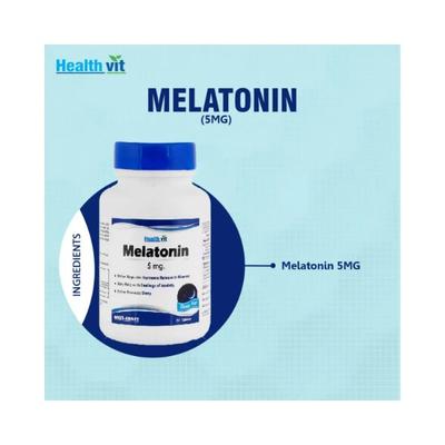 Healthvit Melatonin 5mg Regulates For Sleep Cycle- Tablets 60's - Mental Health
