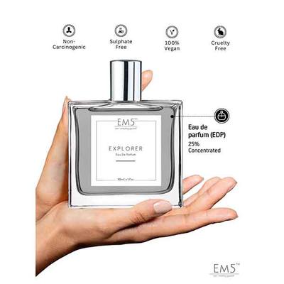 EM5 Explorer Perfume for Men - Eau de Parfum Spray, Woody Fresh Spicy 50 ml - Men Perfumes (Edt/Edp)