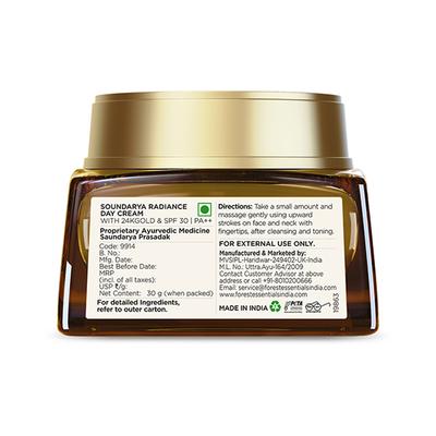 Forest Essentials Soundarya RAdiance Cream with 24K Gold SPF 30 30 gm - Face Moisturizers
