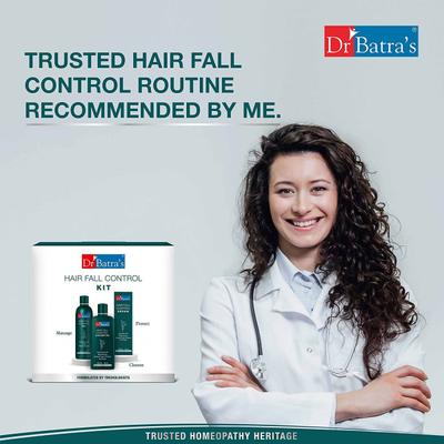 Dr. Batra's Hair Fall Control Kit - Hair Oil 200 ml, Shampoo 200 ml & Hair Fall Control Serum 125 ml - Shampoos