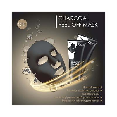 Qraamen Activated Charcoal Peel Off Mask For Men 100 gm - Masks & Peels