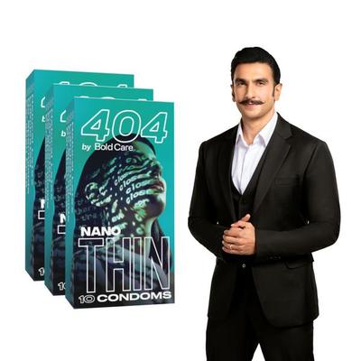 Bold Care 404 by Bold Care Nano Thin Condoms (Pack of 3 x 10) - Plain/Flavoured Condoms