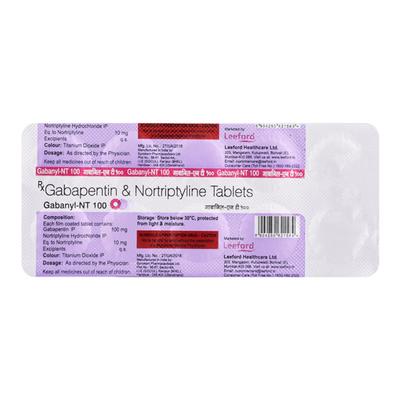 GABANYL NT 100 Tablet 10's - Neuropathic Pain-Dru