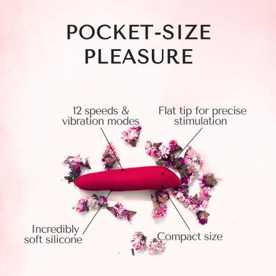 Libertee Dia Rouge Mini Bullet Rechargeable Massager 12 Modes & Intensities 1's - Massagers And Vibrators