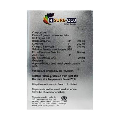 4 SURE Q 10 Softgel Capsule 10's - Supplements-Vam