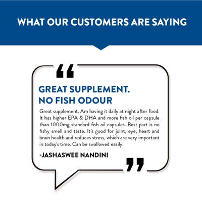 Swisse Ultiboost Odourless 4 X Strength Wild Fish Oil Concentrate Capsule 60's - Omega Fish Oil Fatty Acids