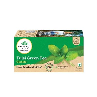 Organic India Tulsi Green Tea Bags - Classic 25's - Teas