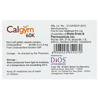 Calgym 60k Capsule 4's - Supplements-Vam