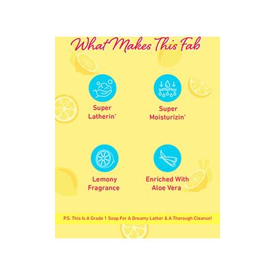 Plum Bodylovin' Lemme Lemon Bathing Soap All Skin Types Lemon Fragrance 75 gm - Soaps