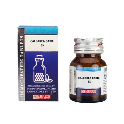 Lord's Trituration Calcarea Carb 3X Tablet 25 gm - Triturations (Homeo Tablets)