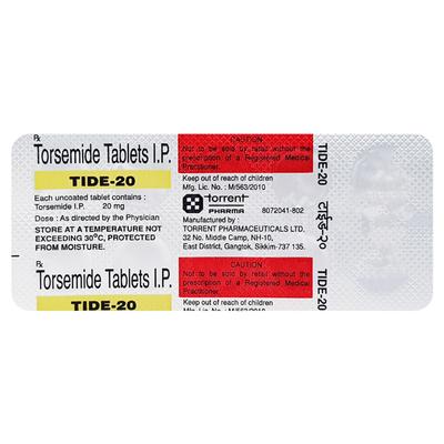 Tide 20mg Tablet 10'S - Hypertension-Diu