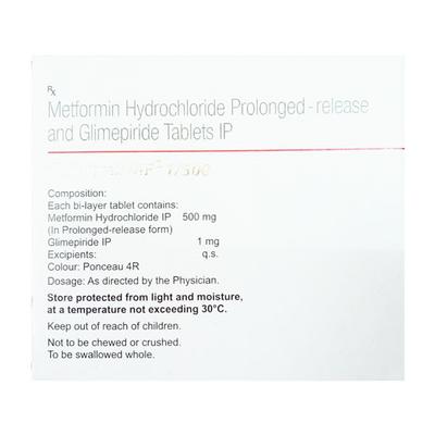 GLIMIPREX MF 1/500 Tablet 15's - Diabetes-Ant