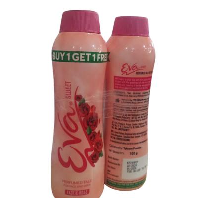 Eva Perfumed Talc - Sweet-Exotic Rose 100 gm (Buy 1 Get 1 Free) - Talcum Powders