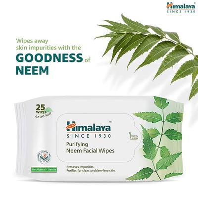 Himalaya Purifying Neem Facial Wipes 25'S - Facial Wipes & Tissues