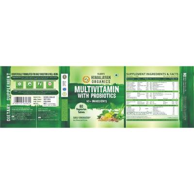 Vlado's Himalayan Organics Multivitamin with Probiotics Veg Tablets 60's - Multi-Vitamins