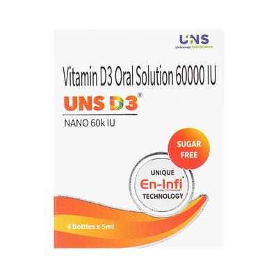 UNS D3 NANO 60K IU SUGAR FREE Oral Solution 5ml - Supplements-Vit