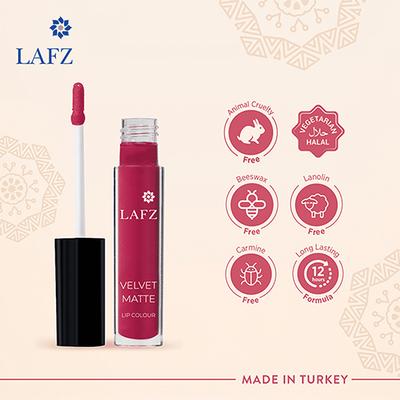 Lafz Transfer Proof & Smudge Proof Velvet Matte Lip Colour, Fuchsia Flare 5.5 ml - Liquid Lipsticks