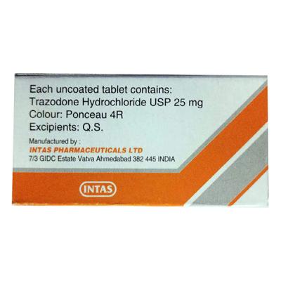 Trazonil 25mg Tablet 10'S - Depression-Ant